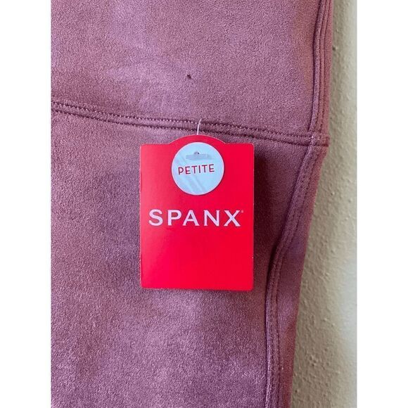 Spanx Faux Suede Leggings in Rich Rose Women's Size 3X Petite - Picture 3 of 3